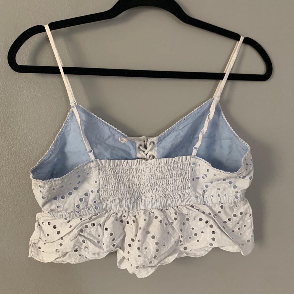 Baby Blue Aerie Cropped Tank - Picture 2 of 4